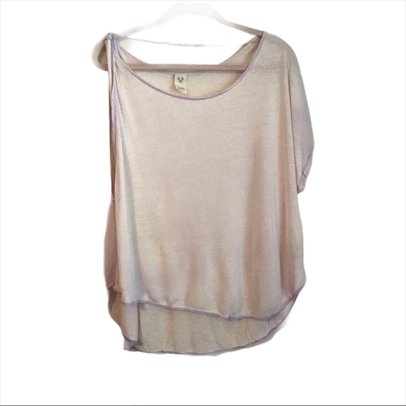 Free People Lavender Pluto One Shoulder Top - Picture 2 of 6